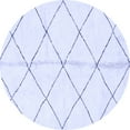 thumbnail image 1 of Ahgly Company Machine Washable Indoor Round Solid Blue Modern Area Rugs, 3' Round, 1 of 4