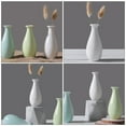 thumbnail image 3 of 2 jarrones de cerámica blancos, floreros sencillos, modernos, para decoración del hogar., 3 of 8