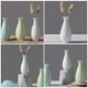thumbnail image 4 of 2 piezas jarrones de cerámica blanca florero simple decoración del hogar de encimera moderna, 4 of 6