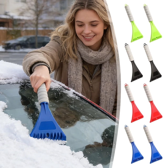 Sentmoon Snow Removal Snow Shovel Thickened Sponge Plastic Handle for Snow Removal Shovel Car Ice Scraper Snow Removal Shovel 2Pc