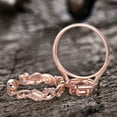 thumbnail image 4 of 10mm 4.75 Carat Round Cut Morganite Engagement Ring Set Diamond Moissanite in 10k Rose gold, 4 of 7