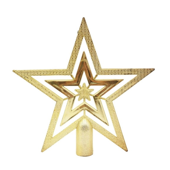 Christmas Tree Top Star – Five-Pointed Tree Topper with Shiny Finish – Classic Holiday Decoration for Christmas Trees – Easy to Install & Gift-Ready