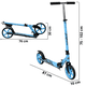 thumbnail image 3 of Scooter Para Niños Joykoo Ajustable Con Ruedas De Goma Freno Trasero 3 Kg Azul Claro, 3 of 5