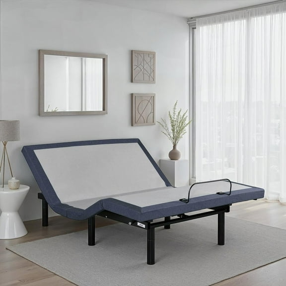 Twin XL Adjustable Bed Base: Massage, Head/Foot Positions & One Touch Flat