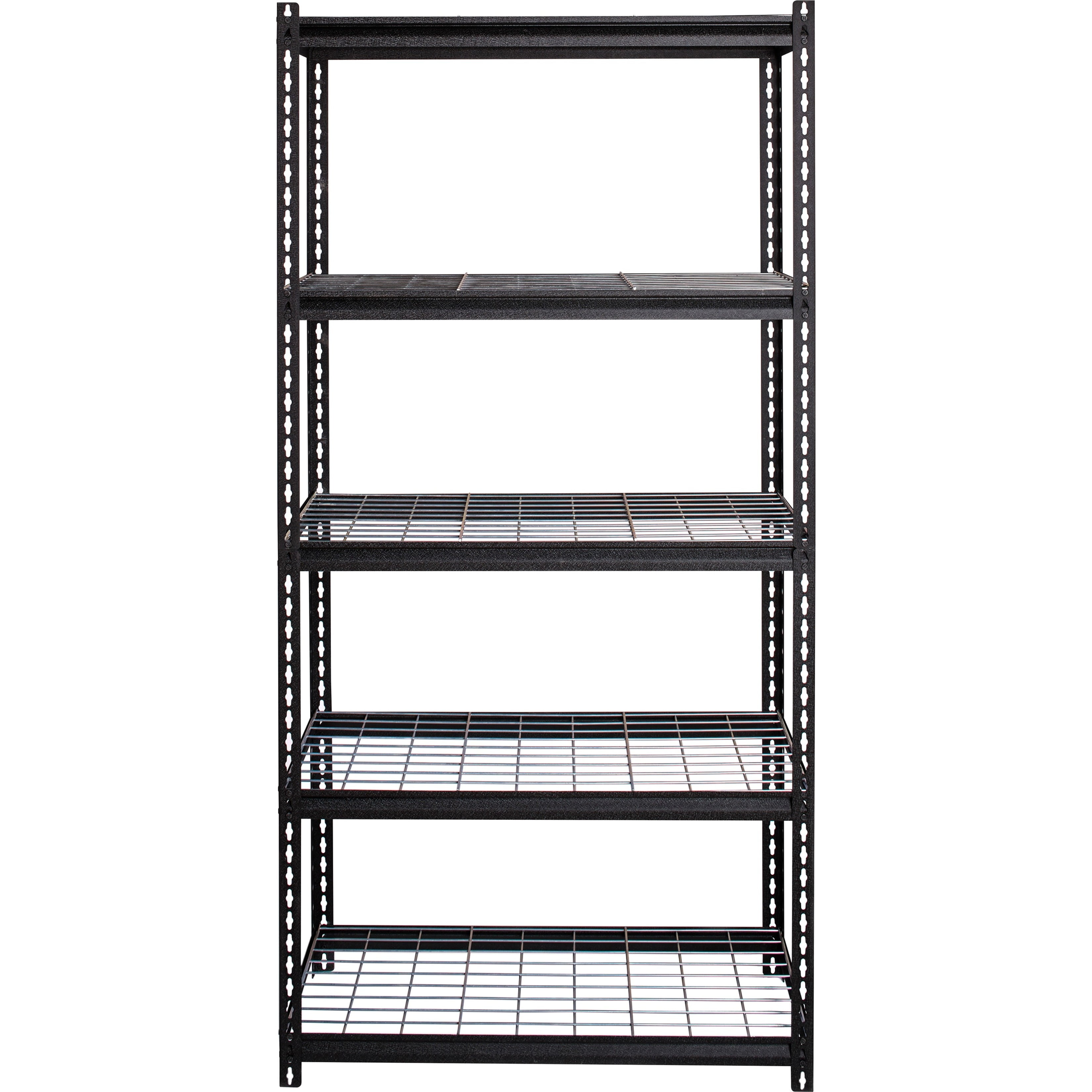 Lorell Wire Deck Shelving 1 Each, Boltless Steel Shelving With Wood Deck