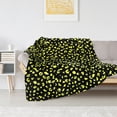 thumbnail image 3 of Printed Faux Rabbit Fur Throw, Lightweight Plush Cozy Soft Blanket, 60"x70" Black Leopard OPARD, 3 of 7