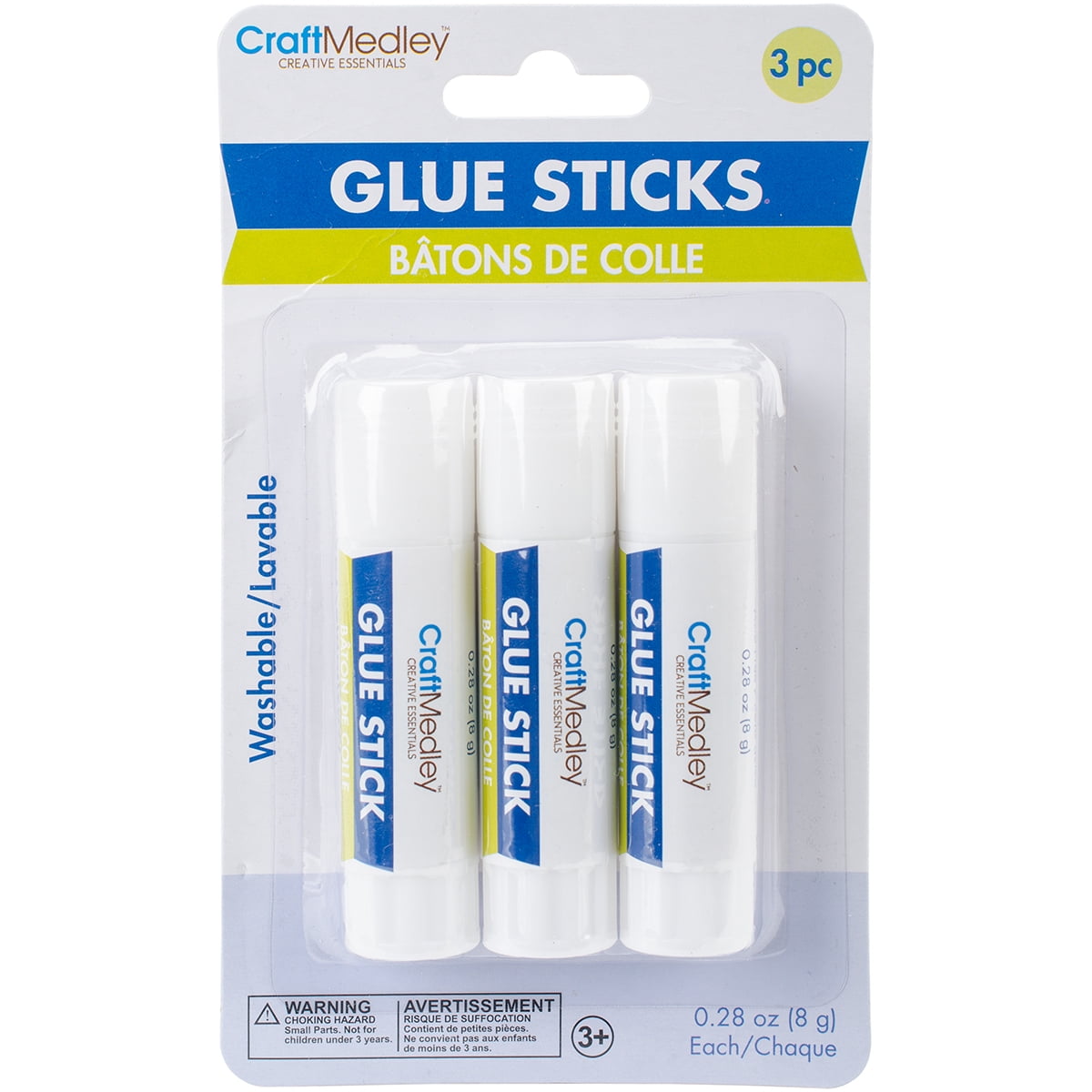 Craft Medley Glue Sticks 3/Pkg.28oz
