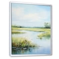 thumbnail image 2 of Designart "Meadow Calm Waters II" Landscape & Nature Floater Framed Wall Art Print, 2 of 7