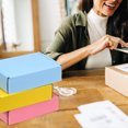 thumbnail image 6 of 6 x 4 x 1.6 Inch Shipping Boxes, 30 Pack Color Corrugated Cardboard Box Cute Carton Boxes Literature Mailer for Mailing Packaging Small Business Gift Storage, Blue, 6 of 7