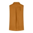 thumbnail image 4 of Cotton Linen Button Sleeveless Tops for Women, Collared Sleeveless Summer Tops, Lightweight Loose Fitting Dressy Casual Veats Blouses Plus Size Camisoles for Women Brown XL, 4 of 7