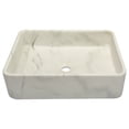 thumbnail image 2 of Thin Lip Rectangular Vessel Sink in Guanxi White Marble, 2 of 12