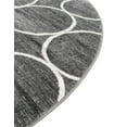 thumbnail image 4 of Unique Loom Matrix Trellis Collection Area Rug - Dots (5' Round Gray/Ivory), 4 of 7