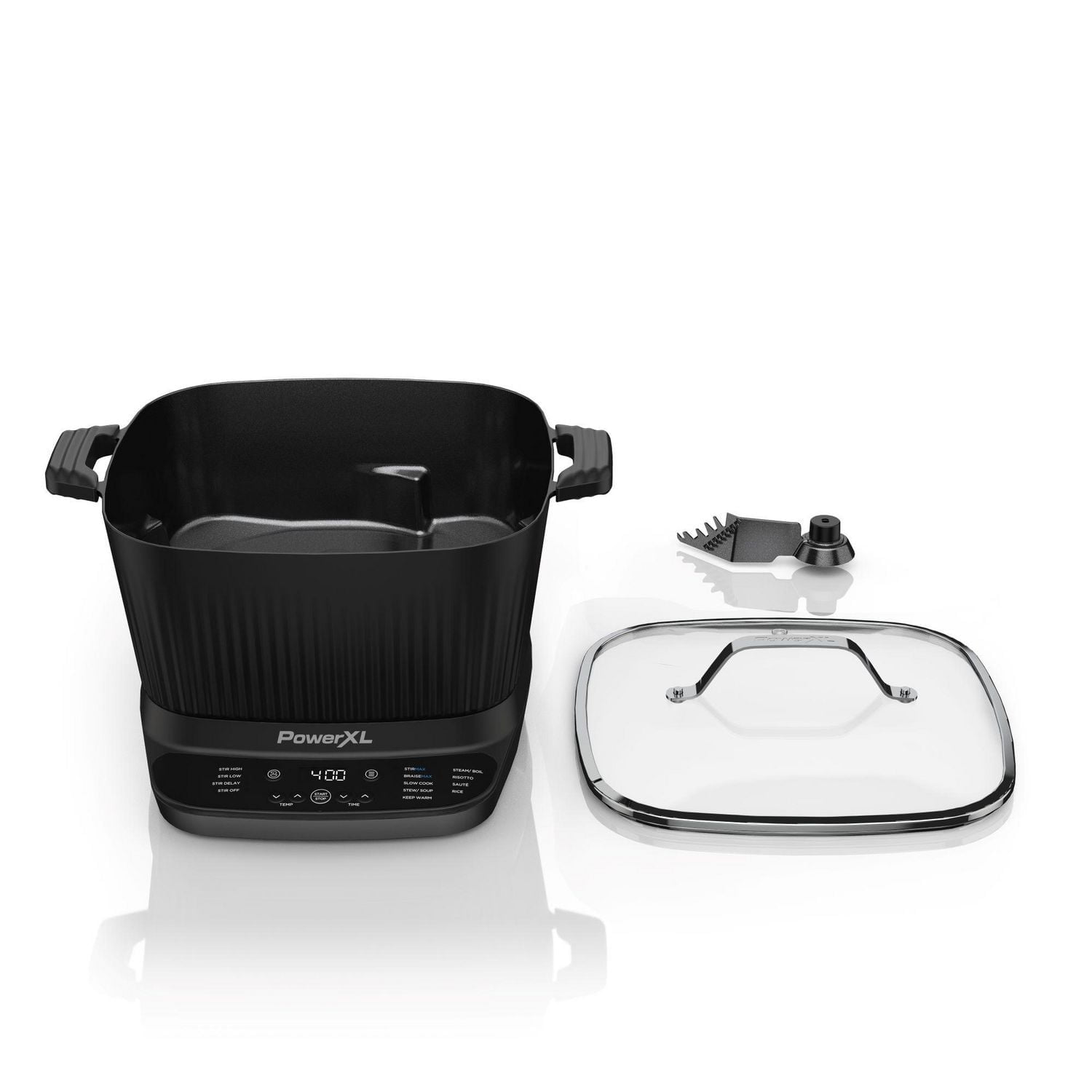 PowerXL 7.5Qt StirMax Multi-Cooker, Auto Paddle Stirs/Shreds/Mixes