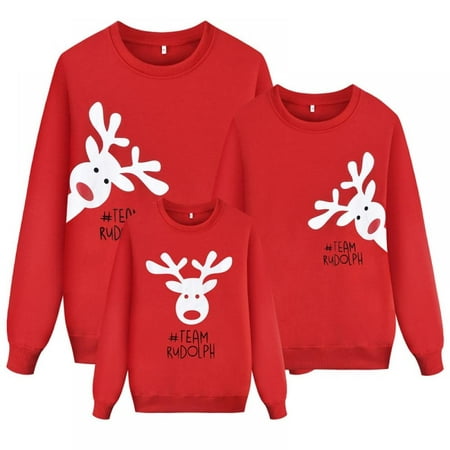 

Leonard Autumn Fall Parent-child Christmas Sweater Baby Boy Girl Cotton Christmas Cartoon Print Long Sleeve Mom Family Matching Sweatshirt Outerwear Clothes Dad Mother Son Daughter Matching Outfits