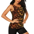 thumbnail image 2 of Balery Orange Lightning Camiseta sin mangas estampada ligera para mujer, tops de entrenamiento sin mangas, camisetas de yoga transpirables de secado rápido.-X-Large, 2 of 7