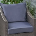 thumbnail image 2 of Noble House Attola Outdoor Fabric Club Chair Cushions with Piping in Navy Blue, 2 of 7