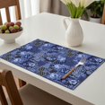 thumbnail image 6 of Placemat, Pioneer Flower Floral Print Pattern Place Mats Table Mat Set Of 2, PVC Washable Placemats for Party Kitchen Dining Decoration, 18x12 Inch, Fade Resistant, 6 of 6