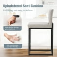 thumbnail image 6 of SUMMIT LIVING 24 inch Bar Stools with Back Set of 2 for Kitchen Dining, Faux Leather Counter Stools, White, 6 of 6