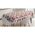 thumbnail image 1 of Fox Tablecloth, Snow Foxes with Winter Sweaters and Scarf Cartoon Vulpe Friends in Cozy Environment, Rectangle Satin Table Cover Accent for Dining Room and Kitchen, 52" X 70", Multicolor, by Ambesonne, 1 of 2