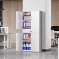 thumbnail image 7 of DNA Motoring 71" White Steel Lockable Metal Storage Cabinets w/ Drawer&2 Adjustable Shelves, 7 of 7