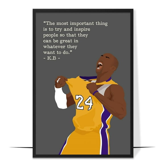 LOLUIS Inspirational Quotes Wall Art, Sports Motivational Art Print Decor Gifts for Home Office, Basketball Superstar Poster (Unframed 11"x17")