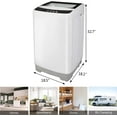ROVSUN 13lbs Portable Washing Machine, 1.32cu.ft Fully Automatic Compact Washer with 10 Programs