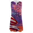 thumbnail image 3 of Puntoco Vestido De Verano Para Mujer, Estampado, Sin Mangas, Falda, Manga Corta, Cuello Redondo, Rojo, Xxl,Regalos Para Mujer Joven, 3 of 4