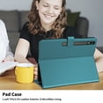 thumbnail image 3 of for Samsung Galaxy Tab S9 FE+ 12.4" 2023 SM-X610/SM-X616 Folio Flip Case, Elegant Ultra Slim PU Leather Case with Kickstand Function Pencil Holder and Card Slots for Tab S9 FE Plus, Darkgreen, 3 of 8