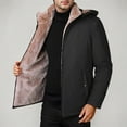 thumbnail image 2 of Mens Jackets with Hood Lined Plus Sizes Heavyweight Jacket Thick Warm Cozy Windproof Mens Coat, 2 of 8