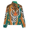 thumbnail image 6 of Jackets for Women Winter Coat Jackets Flannel Stand Collar Jacket(TIGER FLORAL ART,Size:S-4XL), 6 of 7