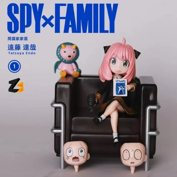 Figura de Anime Spy X Family Anya, juguetes de Loid Yor Forger Chibi Anua con Base, modelo de PVC, muñecas, regalos para niños qym unisex