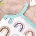 thumbnail image 5 of HESHENG Newborn Baby Girls Floral Summer Outfits Sleeveless Sling Romper Tops + Ruffle Shorts + Headband Clothes Set, White 0-3M(70), 5 of 9