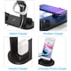thumbnail image 2 of Cargador inalámbrico, base de carga inalámbrica 4 en 1 para Apple Watch y Airpods, estación de carga compatible con iPhone X/XS/XR/Xs Max/8/8 Plus-negro/plateado Vhermosa FLD-2781, 2 of 4