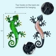 thumbnail image 5 of Metal Gecko Wall Art- 15 Inch Lizard Outdoor Decor Hanging Glass Sculpture, 2 Pack Gecko Wall Art Decorations for Garden Fence Home (Green&Orange), 5 of 8