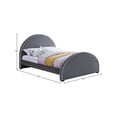 thumbnail image 3 of Meridian Furniture Brody Grey Velvet Full Bed, 3 of 7