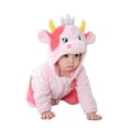 thumbnail image 1 of Disfraz TONWHAR, traje de bebé con forma de animal, mameluco, vaca rosa, 1 of 9