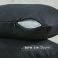 thumbnail image 2 of 3S Brother's Solid Cushion Cover Super Soft & Cozy Home Décor Throw Pillow Case for Chair Couch Bedroom & Livingroom Décor Pillowcase with Invisible Zipper Set of 2 Pieces -Anthracite 22"x22" Each, 2 of 8