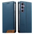 thumbnail image 1 of Funda Tipo Cartera de Cuero Sintético para Samsung Galaxy S24 Plus Bloqueo RFID, con Ranuras para Tarjetas y Bolsillo para Efectivo, Cierre Magnético Fuerte Azul, 1 of 6