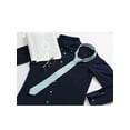 thumbnail image 5 of CORBATA DE LINO ESTILO CHIC PARA HOMBRES, AUTOATADA, RAYADA, SLIM, PARA OCASIONES DE NEGOCIO Y CASUAL, AZUL CIELO, TALLA ÚNICA, 5 of 5