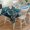 Blue, variant on Blue Teal Spring Floral Tablecloth Rectangle Table Cloths 54x108, Waterproof Tablecloth Outdoor Table Cloth, Modern Botanical Oil Painting Art Washable Table Cover for Kitchen Dinning Party