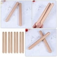 thumbnail image 3 of SEWCHICS 4 Paires d'Instruments de Percussion Musicale pour Enfants en Brun Clair 7.86x0.79x0.79 Po, 3 of 8