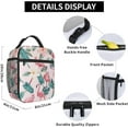thumbnail image 2 of Insulated Lunch Box for & Women - Flamingo Lunch Bag for Work, Picnic, , Travel, Hiking, Beach or Fishing - Polyester Palm Floral, 2 of 8