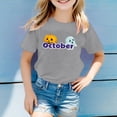 thumbnail image 2 of TZEWGL T-Shirts For Child Short Sleeve Crew Neck Monthly Word Prints Blouse For Newborns size 1-2T, 2 of 4
