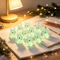 thumbnail image 6 of Ouuluon Set of 10 Luminous Reindeer Figurines, Glow in Dark Resin Tabletop Ornaments for Christmas Party Decor, 6 of 6