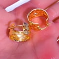 thumbnail image 4 of Gold Plating Earrings for Women,Hammered Small Chunky Hoop Earrings for Women Hypoallergenic Texture Thick Wide, 4 of 9