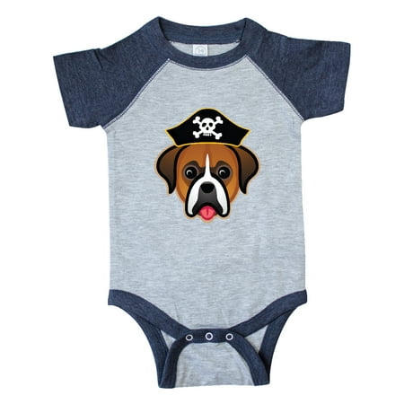 

Inktastic Boxer Dog Funny Pirate Gift Baby Boy or Baby Girl Bodysuit