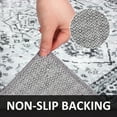 thumbnail image 2 of GlowSol 5'x7' Area Rug Vintage Boho Rug Soft Faux Wool Floral Print Distressed Area Rug Low Pile Anti-Slip Carpet Bedroom Rug, Gray, 2 of 6