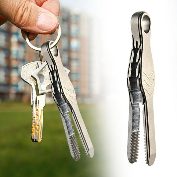 Titanium Aleación de aleación Ceja ceja Tweeze portátil sosteniendo piezas pequeñas sin deslizamiento para mujeres y hombres supervivencia tweezer 58 mm