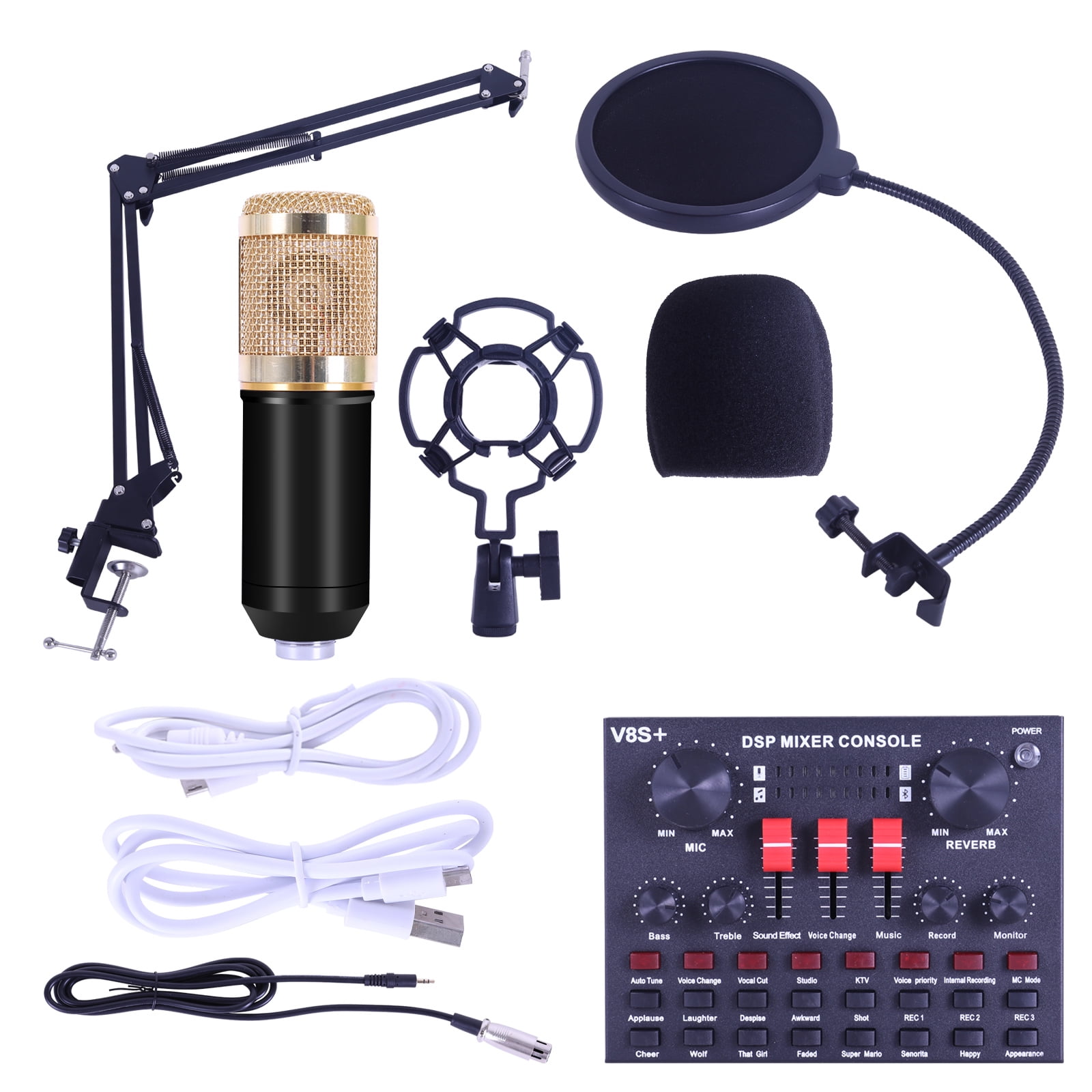 Professional Condenser Microphone, Podcast Studio Equipment, BM800