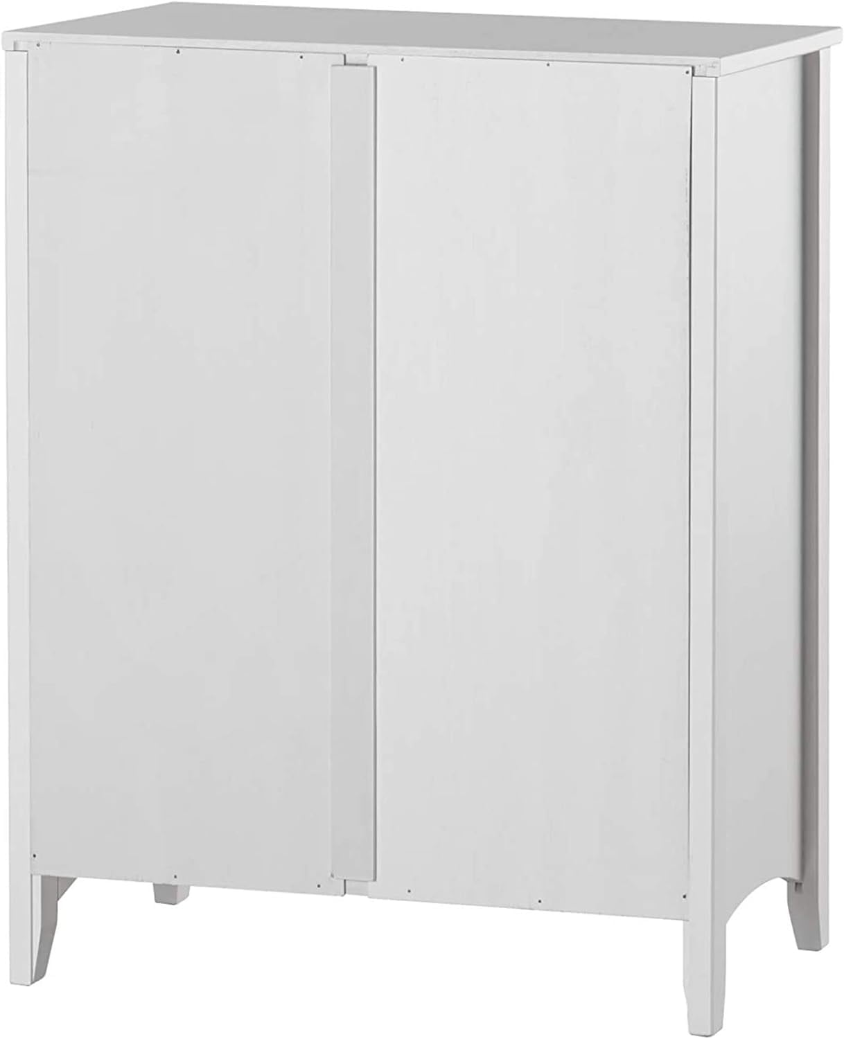 Camaflexi 36” Shaker Style 3-Shelf Wooden Bookcase Closed Back Storage Shelf, White